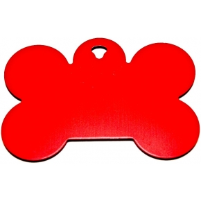 Engraved Small Red Bone Dog Tag - Cat Tag